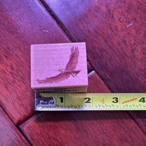 Wooden Block with Eagle Design
